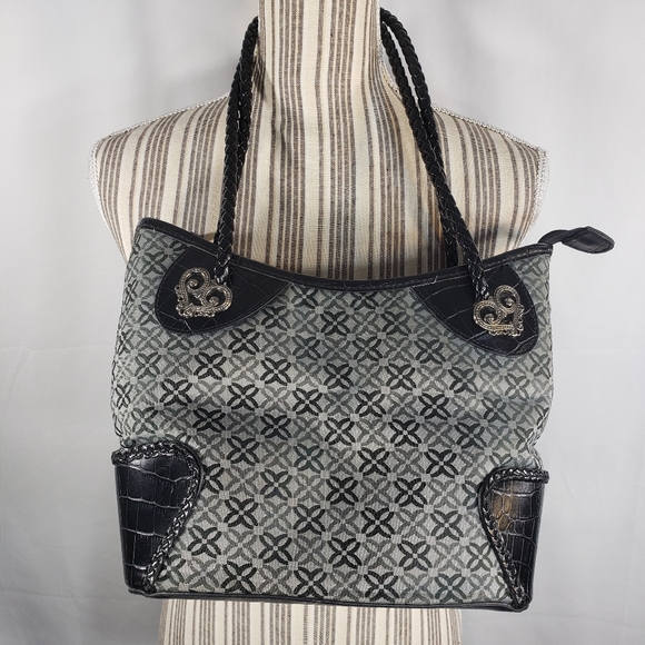Bueno Handbags - Bueno Grey & Black Shoulder Bag